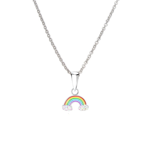 Rainbow Necklace Silver