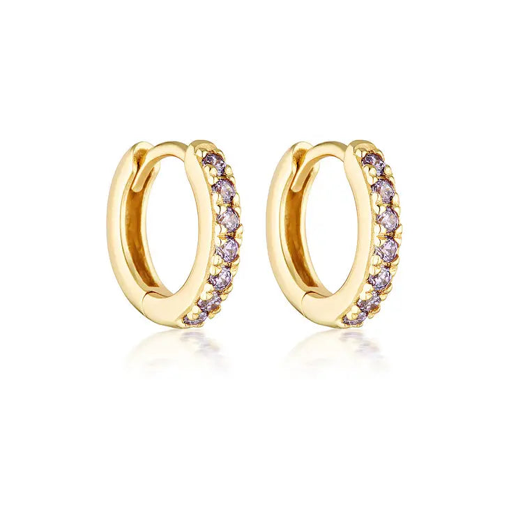 Birthstone huggies deals