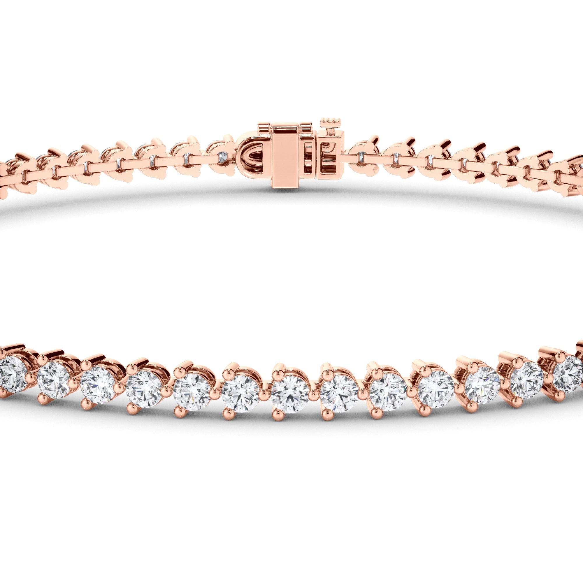 Round Brilliant Cut Laboratory Grown Diamond Tennis Bracelet