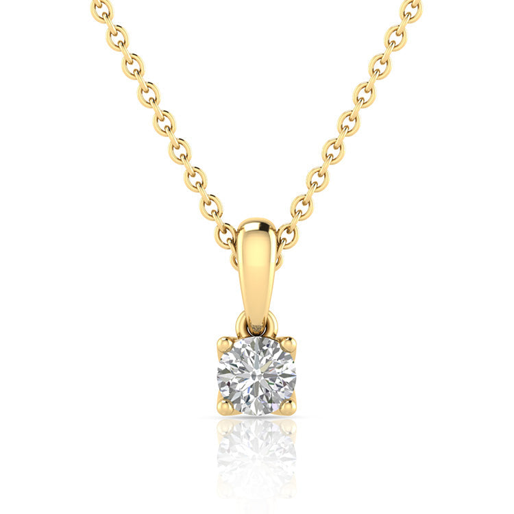 0.25ct Lab Grown Diamond Necklace in 9K Yellow Gold