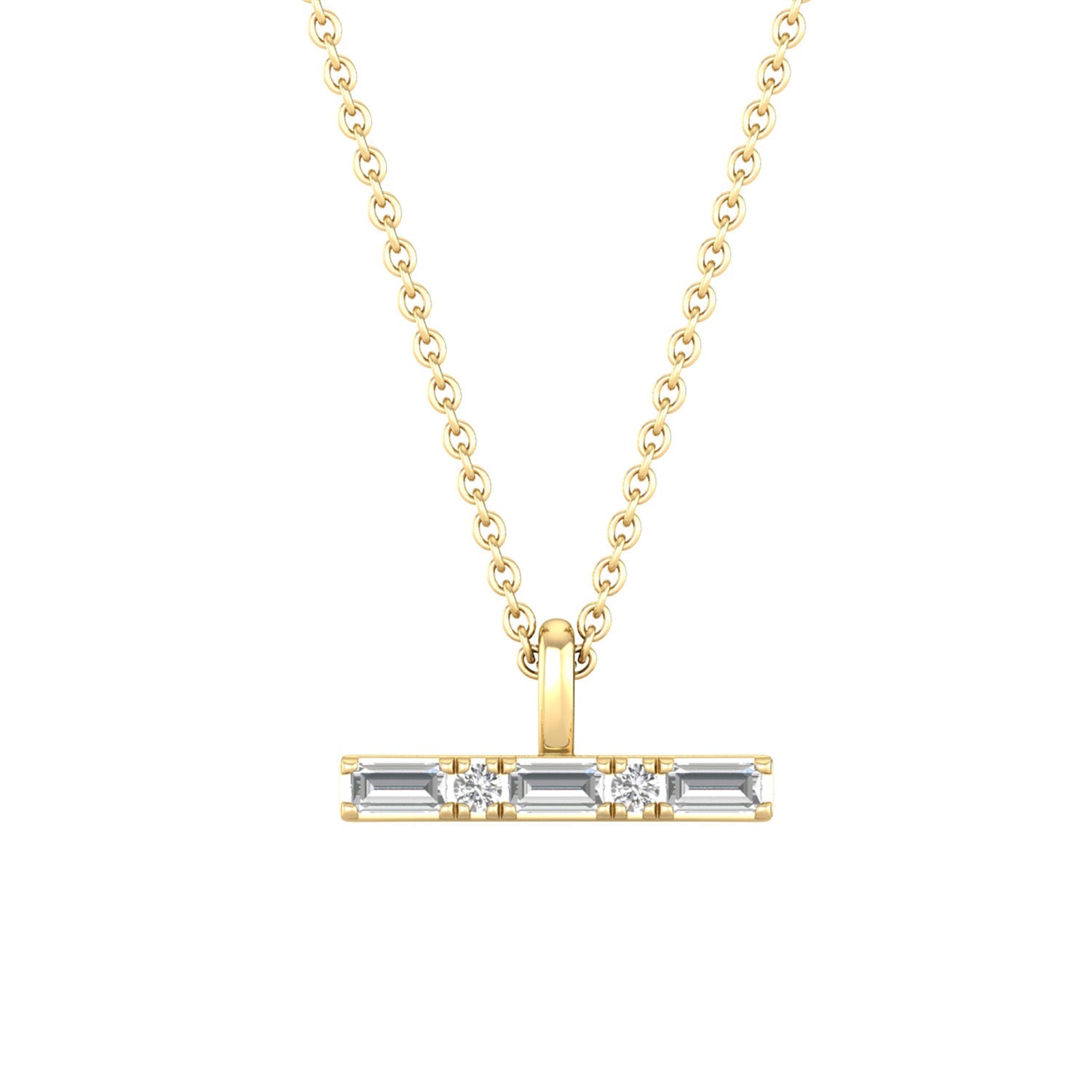 22K Gold Vermeil 0.20ct Lab Grown Diamond Necklace 40-45cm