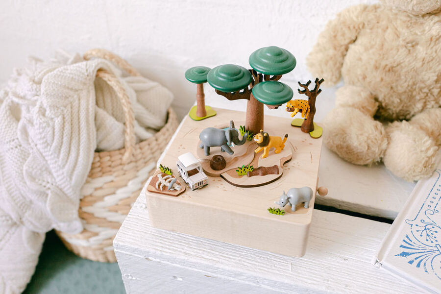 African Safari Music Box