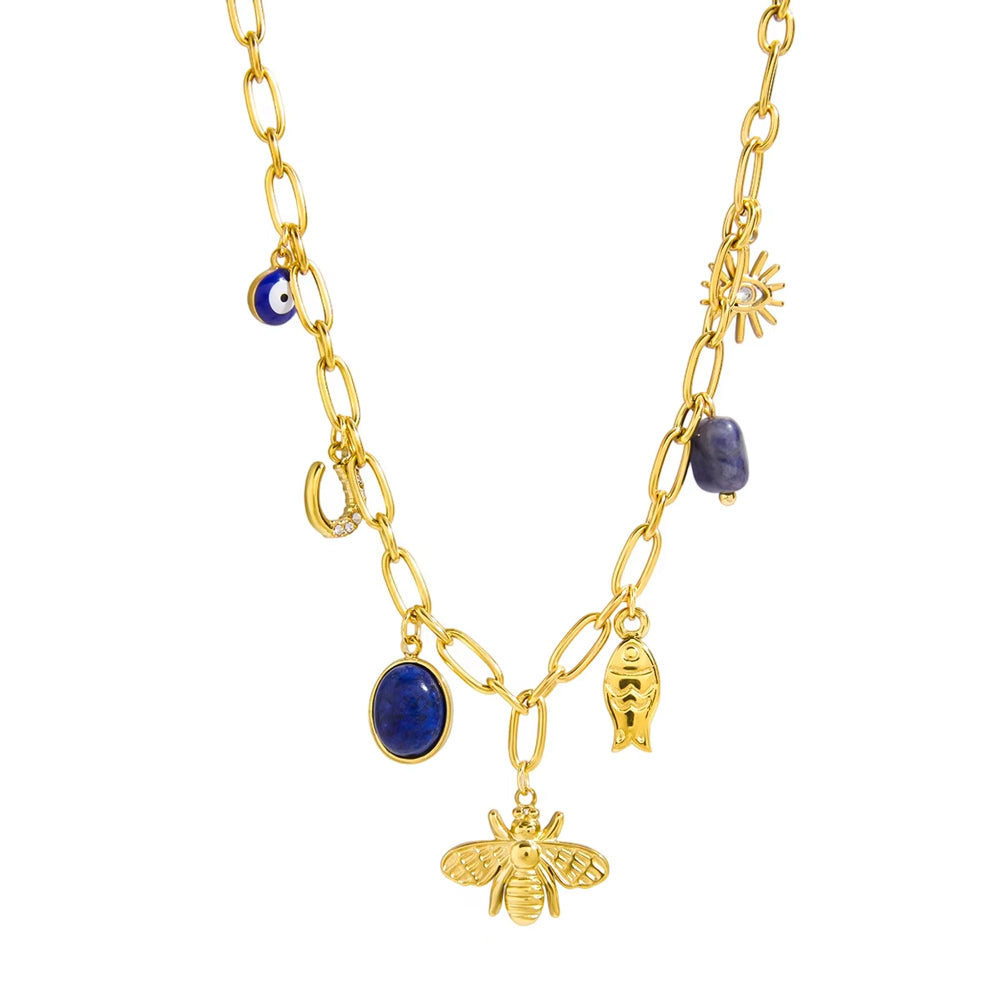 Fortuna Charm Necklace Gold