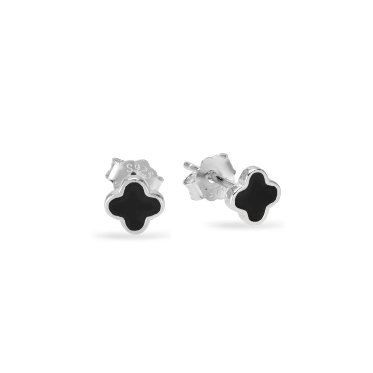 Petite Flora Stud Earrings Silver