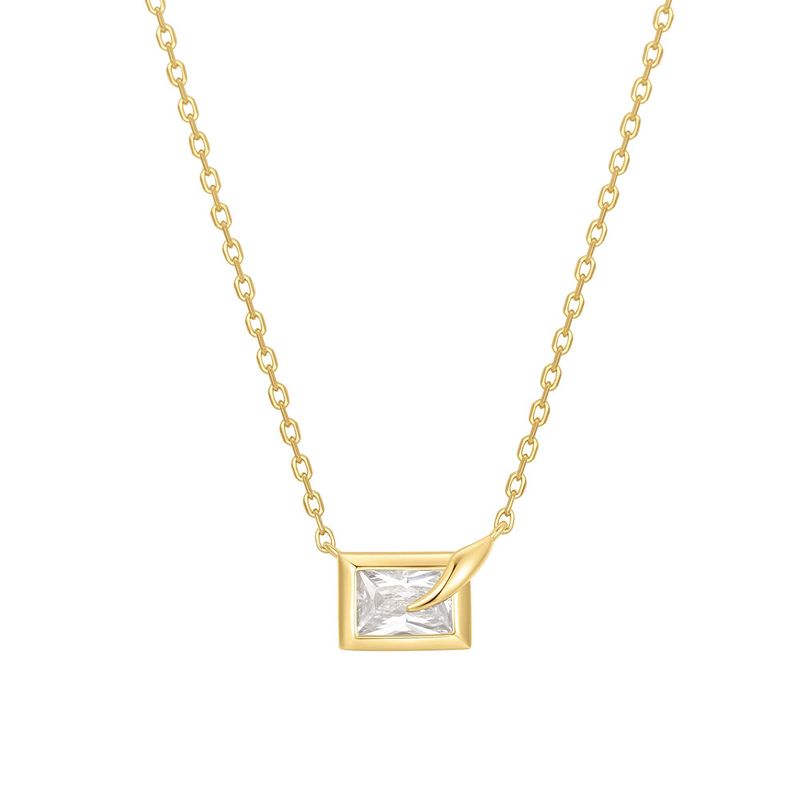 Ania Haie Bezel Set Necklace Gold