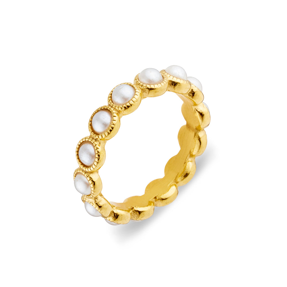Seren Pearl Ring Gold