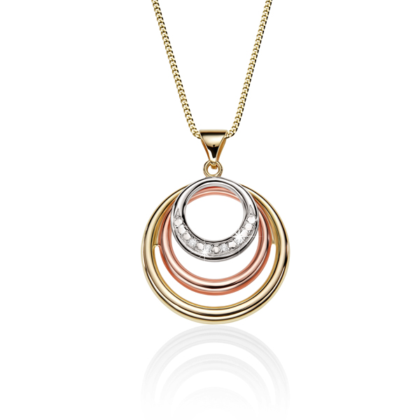 Rose gold discount cubic zirconia necklace