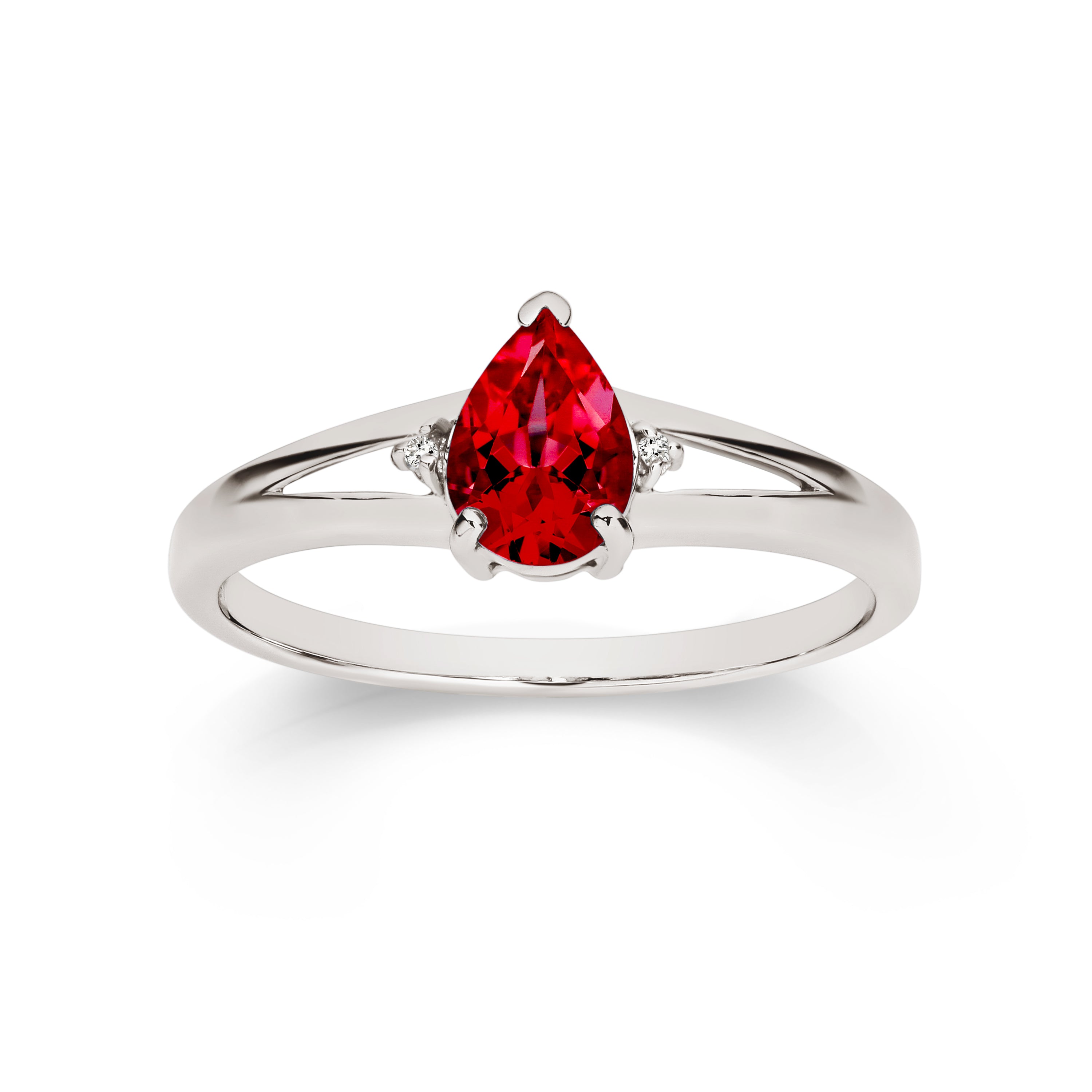 9k Solid Gold Ruby Diamond Ring
