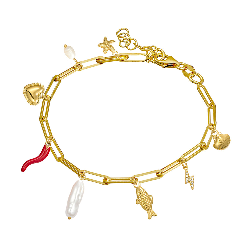 Whimsy Charm Bracelet Gold