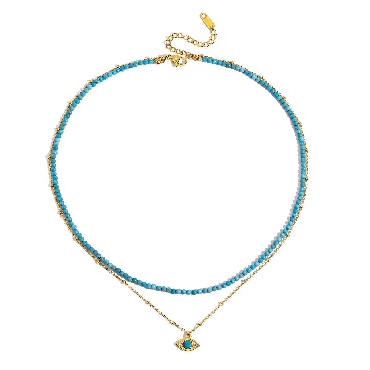 Azure Eye Necklace Gold
