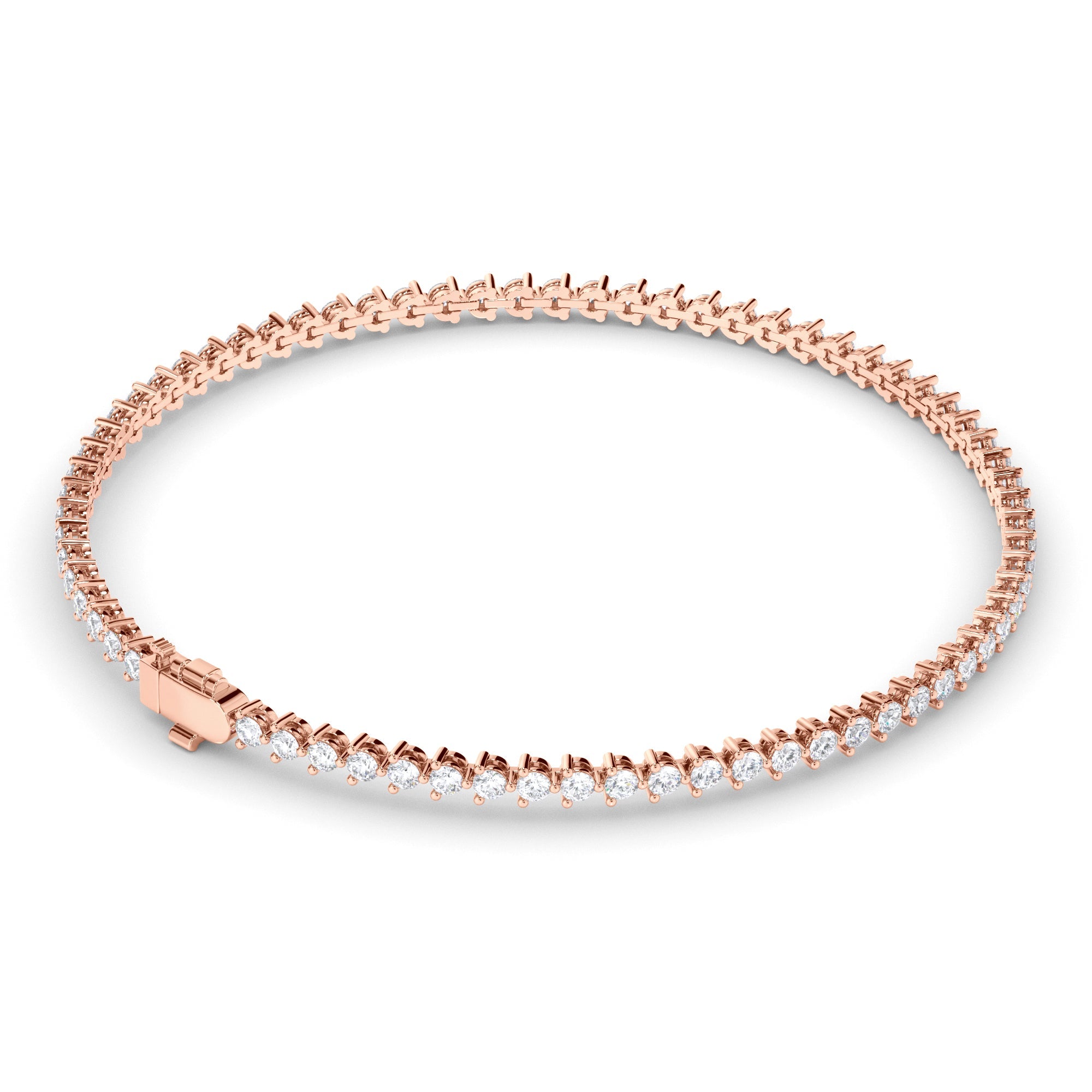 Round Brilliant Cut Laboratory Grown Diamond Tennis Bracelet