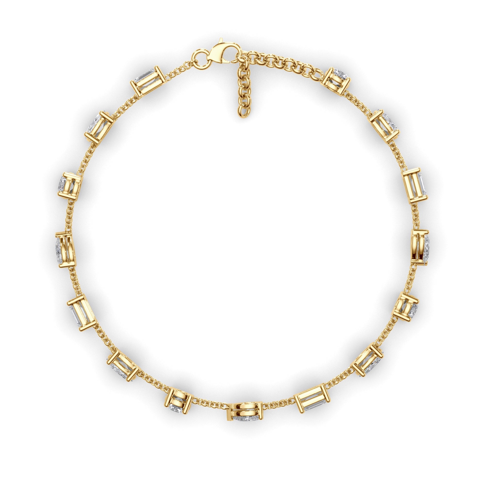 Multi-Shape Laboratory Grown Diamond Tennis Bracelet