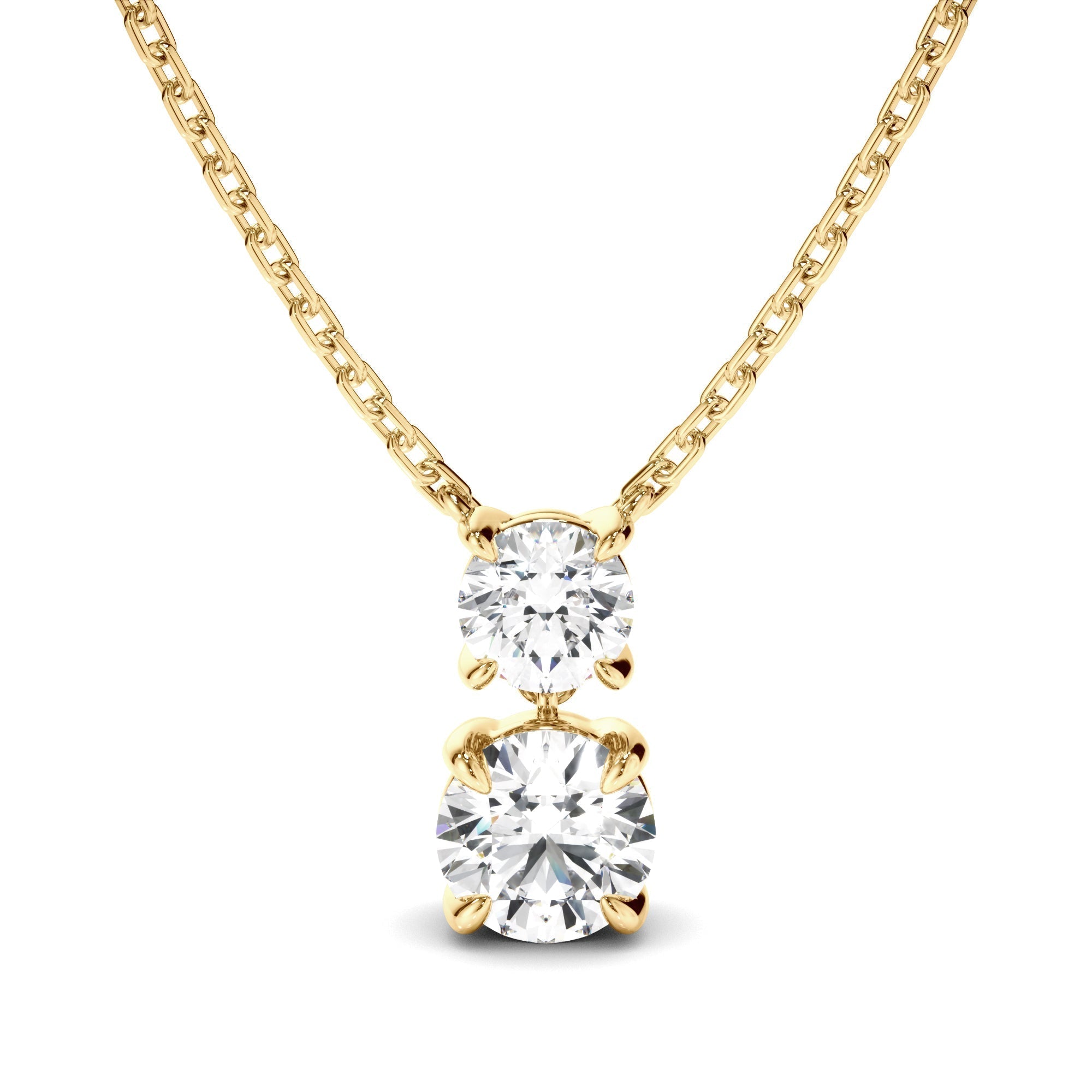 Round Brilliant Cut Diamond Drop Pendant
