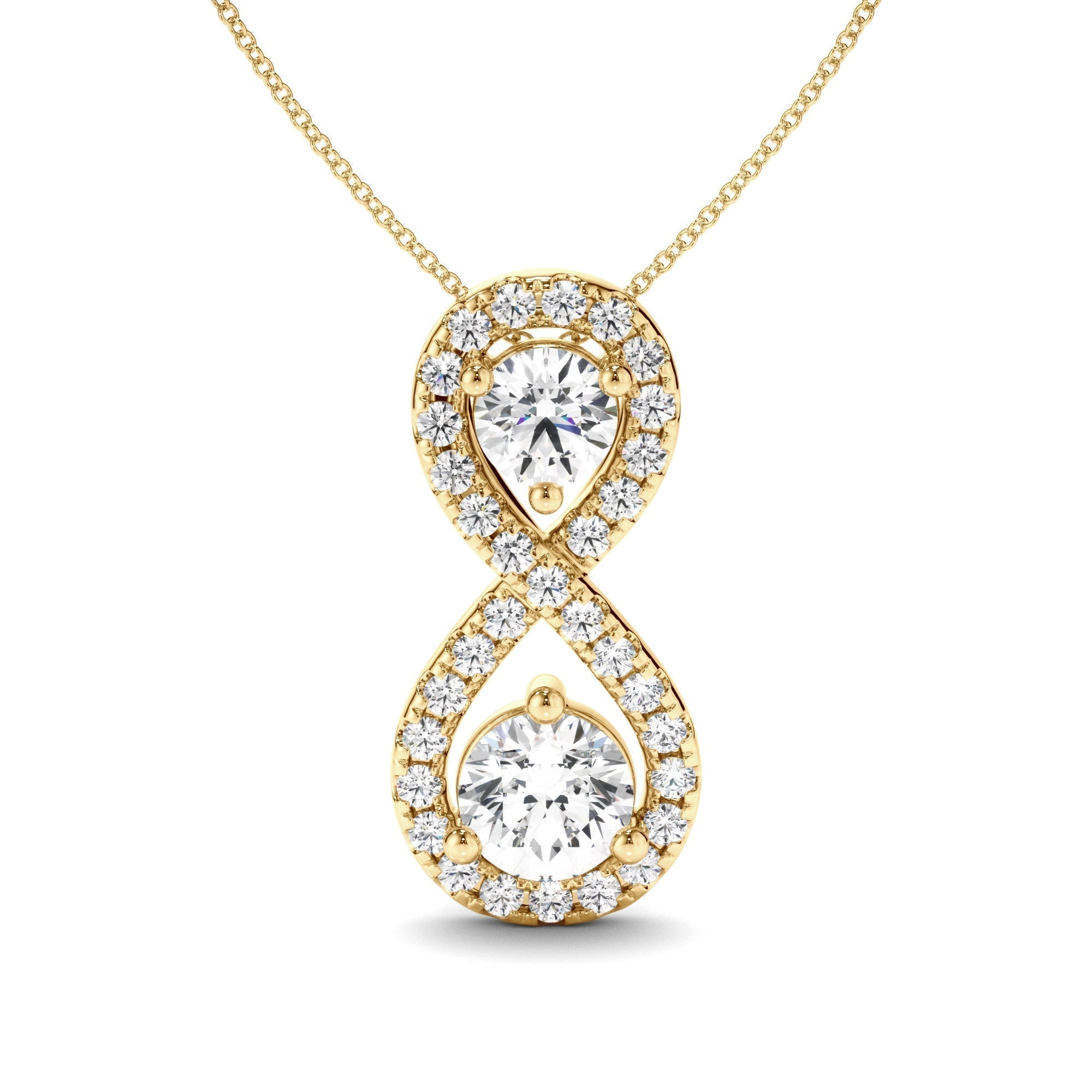 Round Brilliant Cut Diamond Infinity Pendant