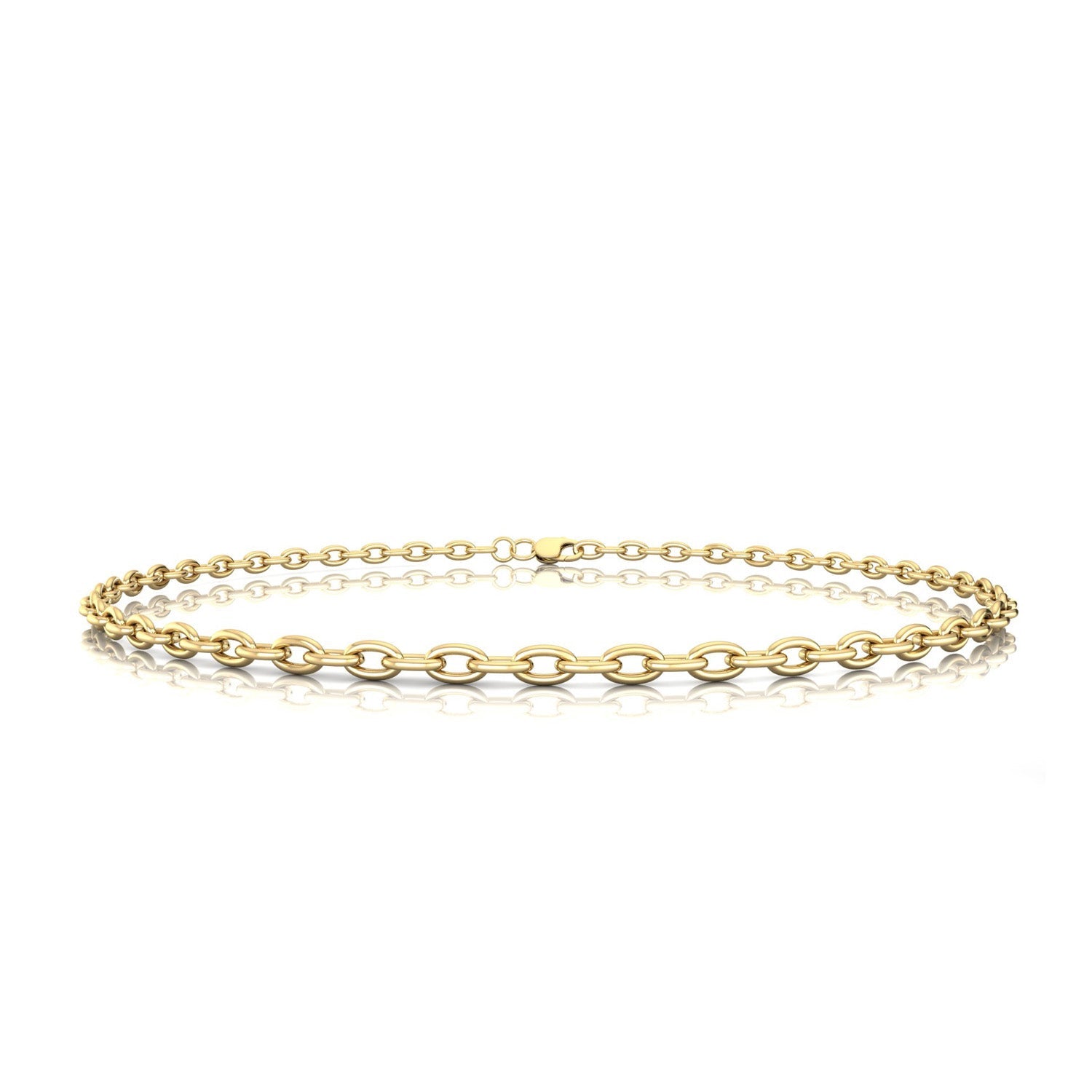 22K Gold Vermeil Cable Necklace 42cm