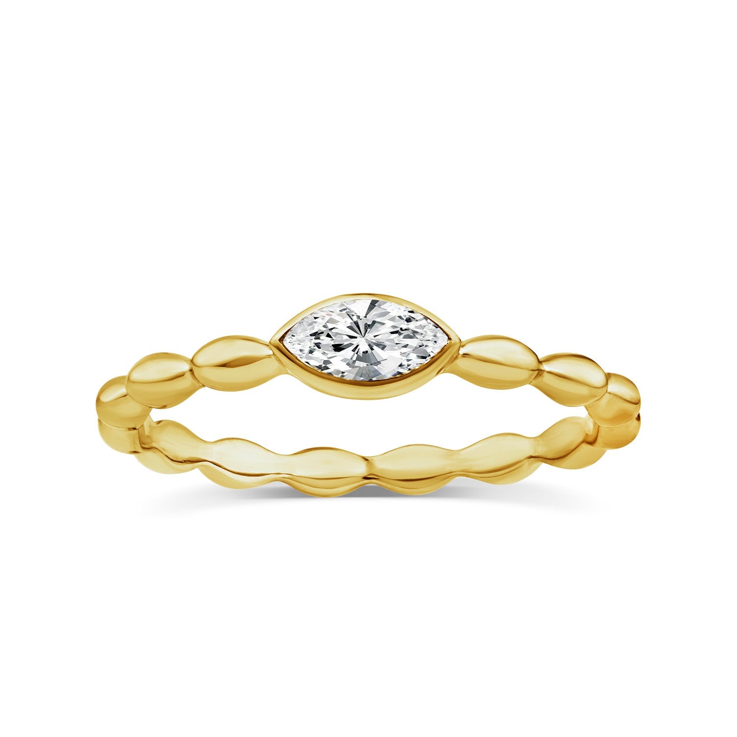 22K Gold Vermeil 0.20ct Lab Grown Diamond Ring