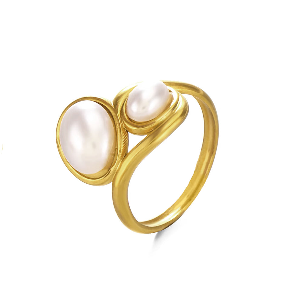 Pearl Wrap Ring Gold