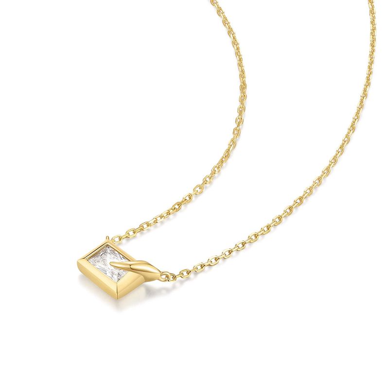 Ania Haie Bezel Set Necklace Gold