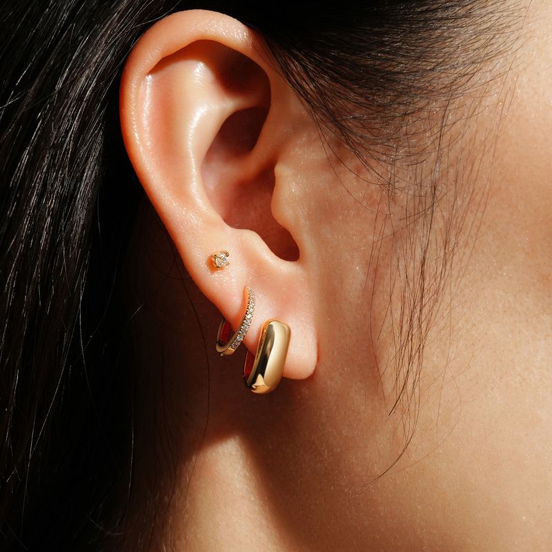 Ania Haie Mini U-Shaped Huggies Gold