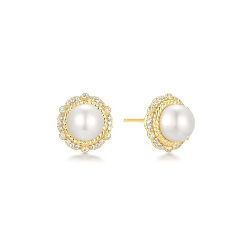 Ania Haie Pearl Bloom Studs Gold