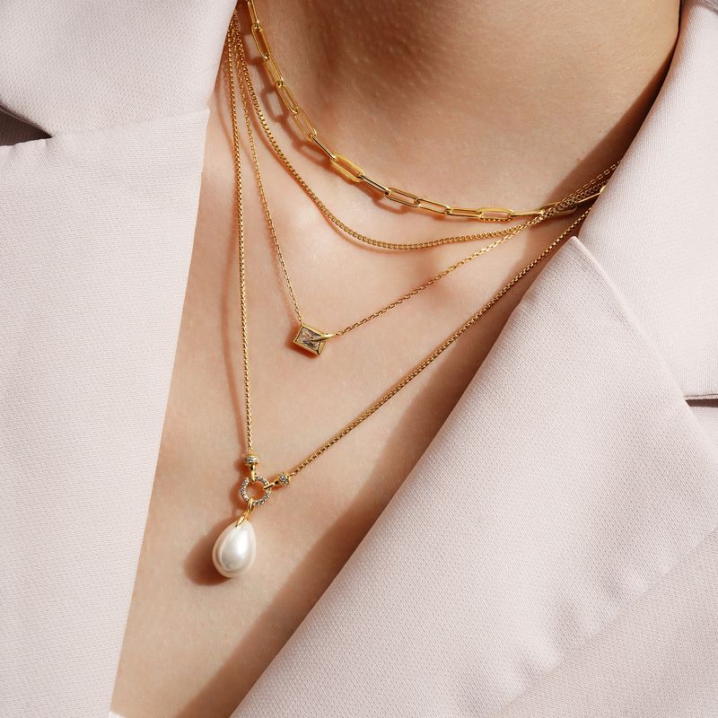 Ania Haie Bezel Set Necklace Gold