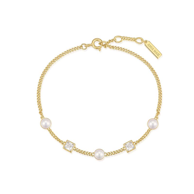 Ania Haie Zoom Stone & Pearl Bracelet Gold