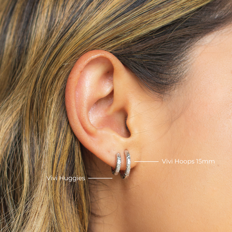 EL&RO Vivi Hoops 15mm Silver
