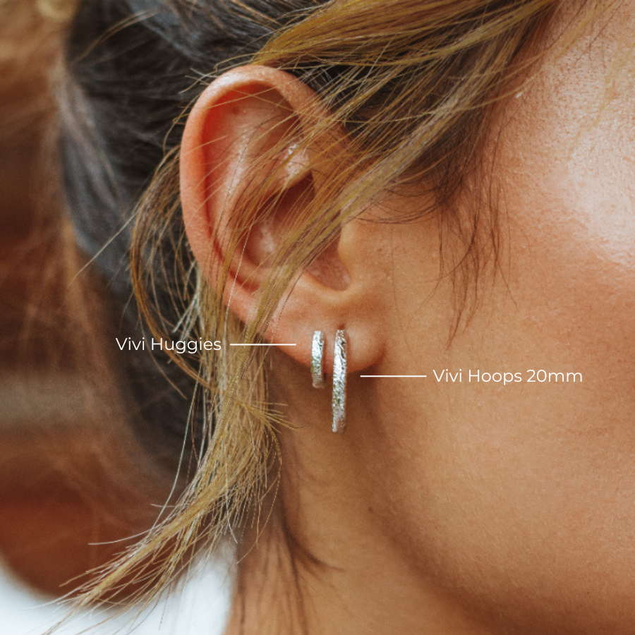 EL&RO Vivi Hoops 20mm Silver