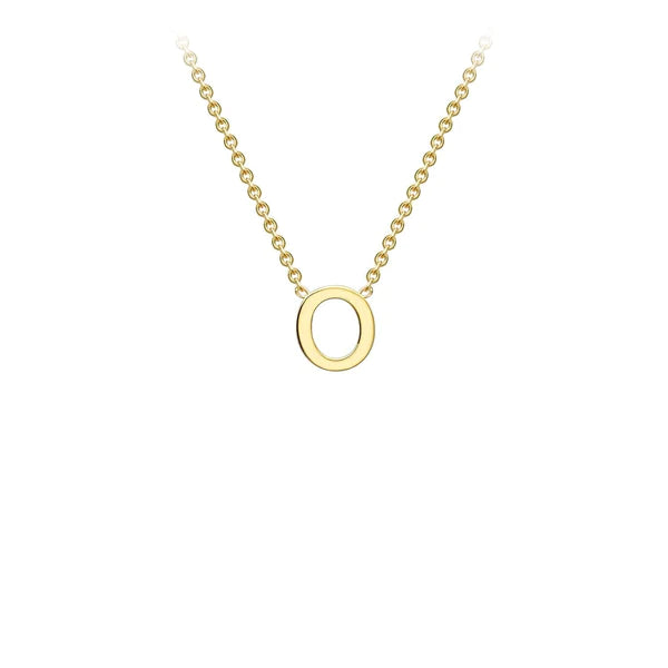 9ct Yellow Gold Initial Adjustable Letter Necklace 38/43cm