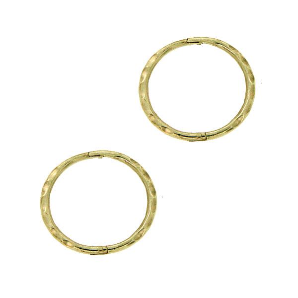 9ct gold small facet sleeper