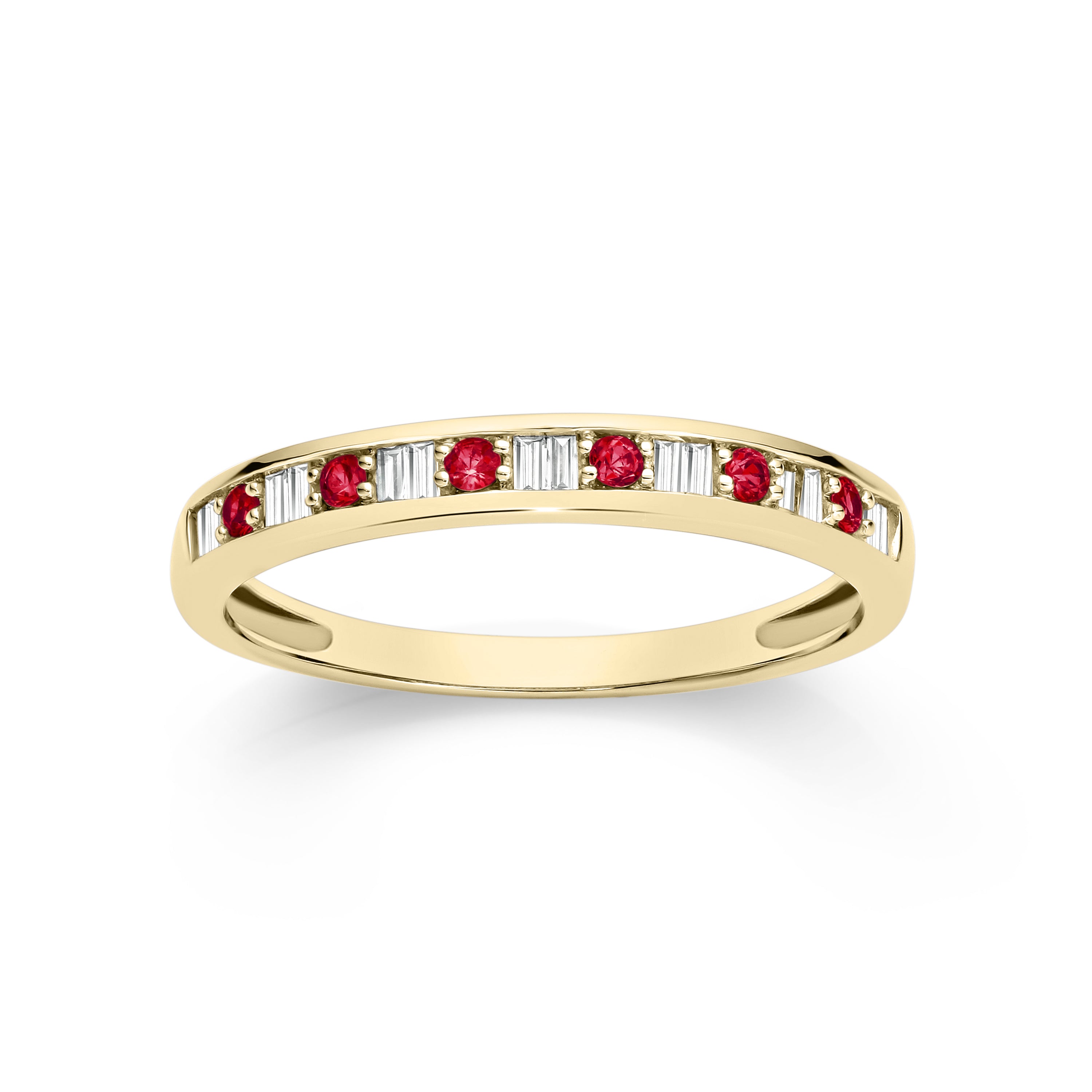 9ct Diamond and Ruby Ring